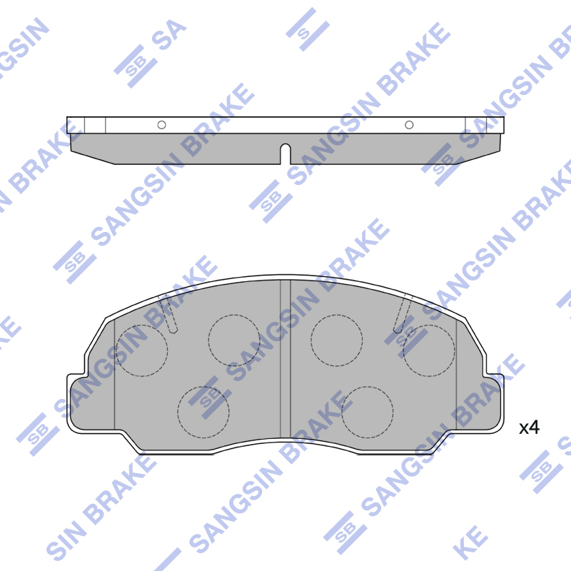 Передние тормозные колодки Sangsin SP1417