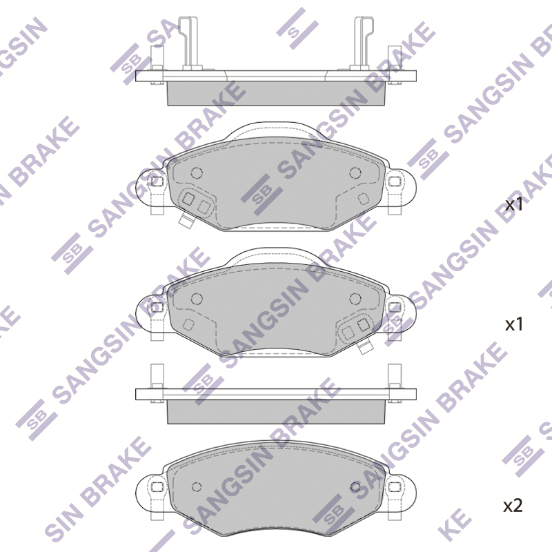 Передние тормозные колодки Sangsin SP1419
