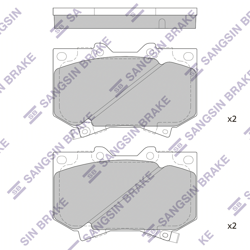 Задние тормозные колодки Sangsin SP1422