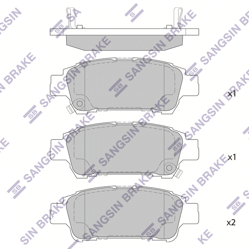 Задние тормозные колодки Sangsin SP1423