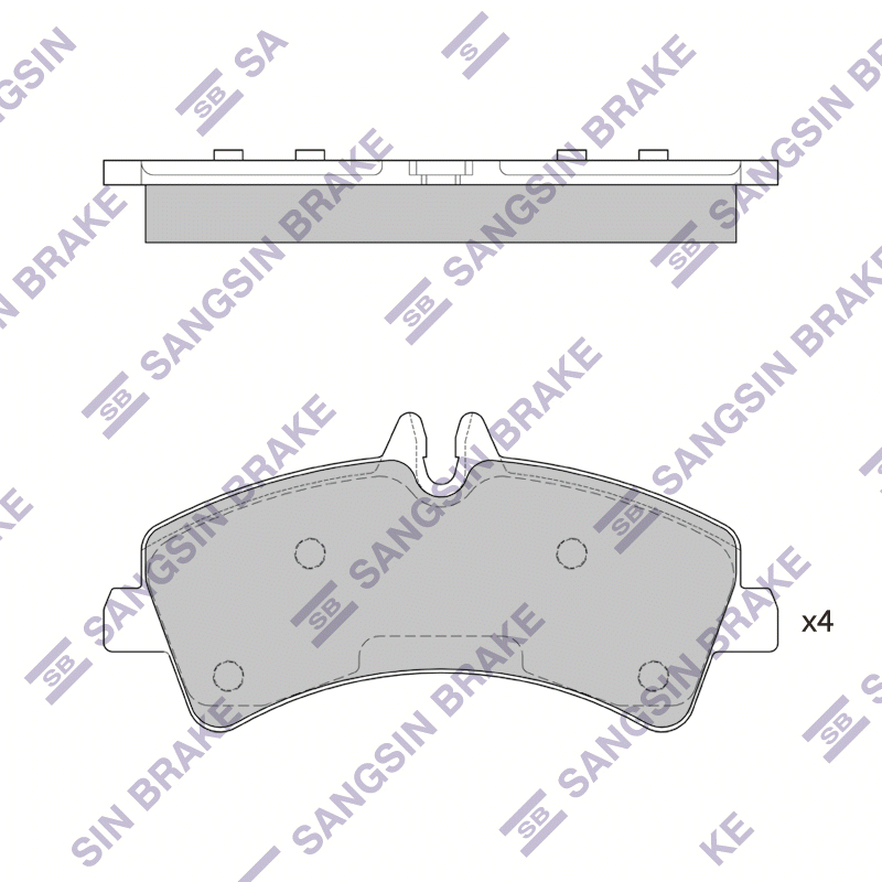 Задние тормозные колодки Sangsin SP1426