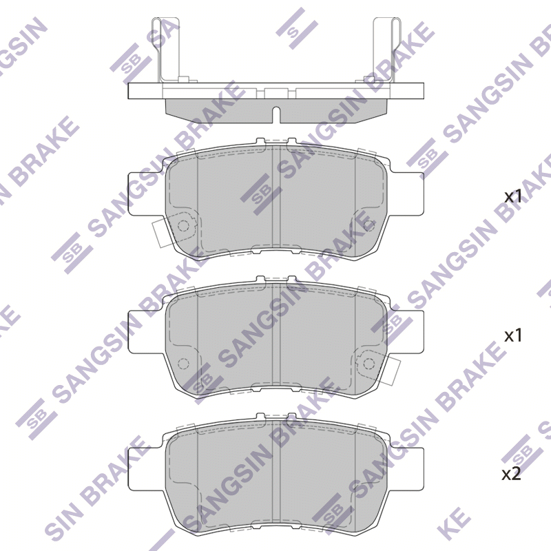 Задние тормозные колодки Sangsin SP1428