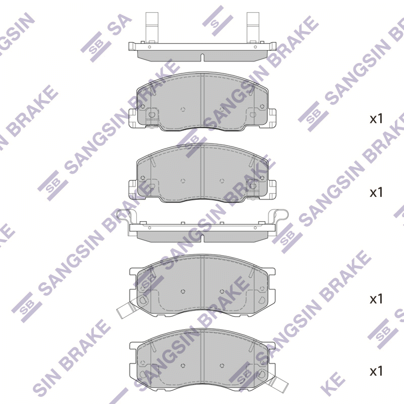 Передние тормозные колодки Sangsin SP1433