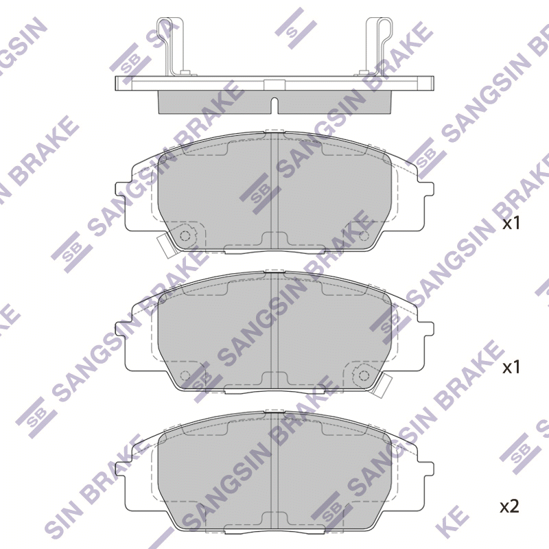 Передние тормозные колодки Sangsin SP1434