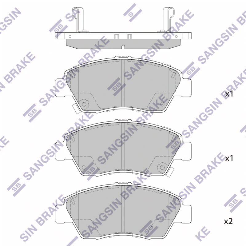 Передние тормозные колодки Sangsin SP1435