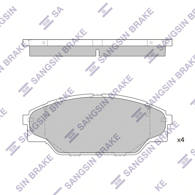 Передние тормозные колодки Sangsin SP1438