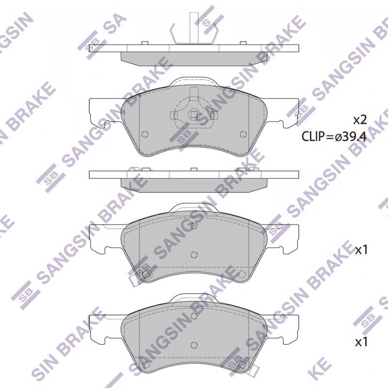 Передние тормозные колодки Sangsin SP1440