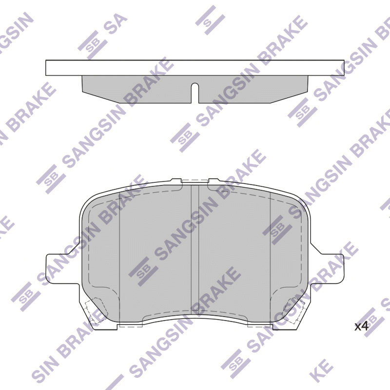 Передние тормозные колодки Sangsin SP1444