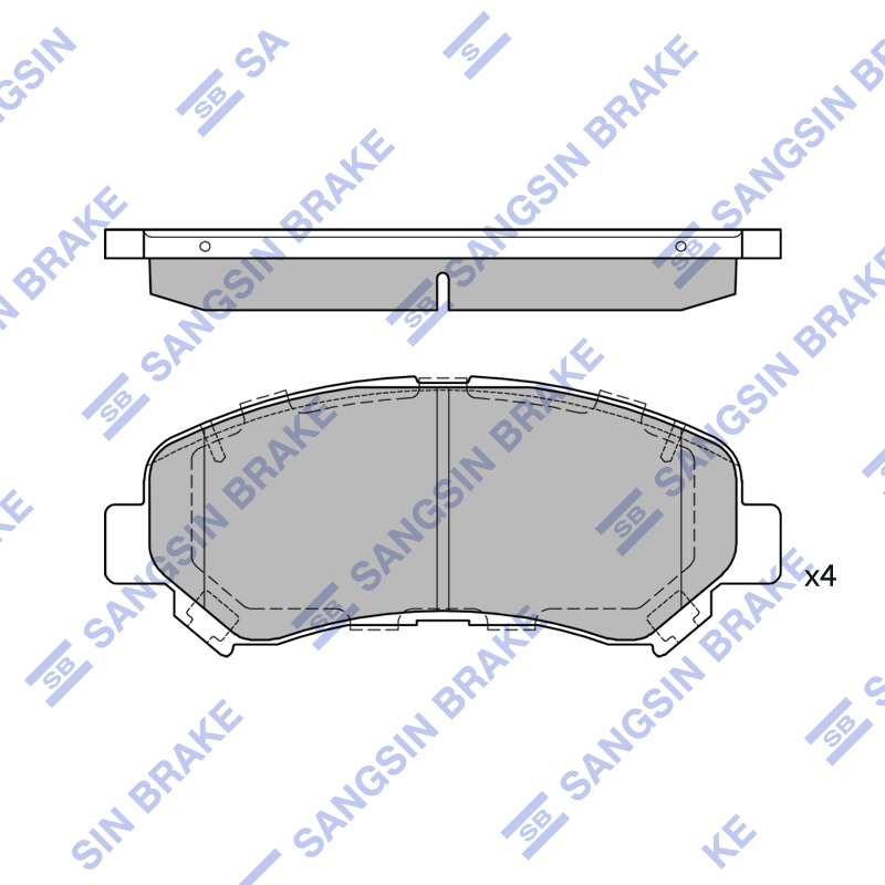 Передние тормозные колодки Sangsin SP1449