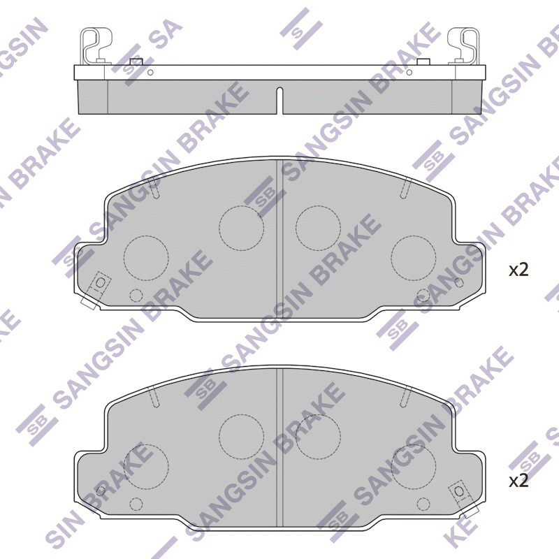 Передние тормозные колодки Sangsin SP1450
