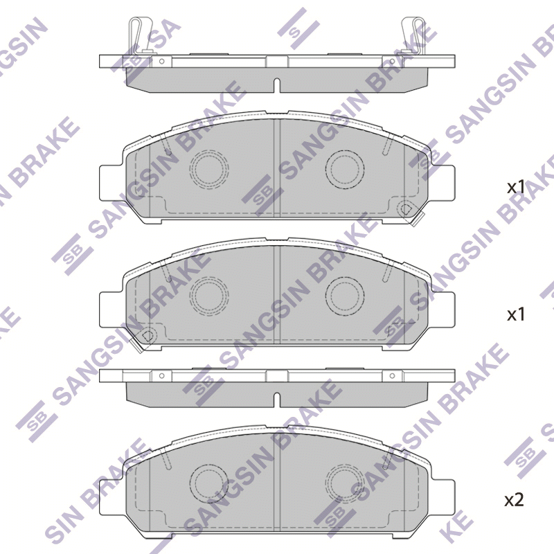 Передние тормозные колодки Sangsin SP1454