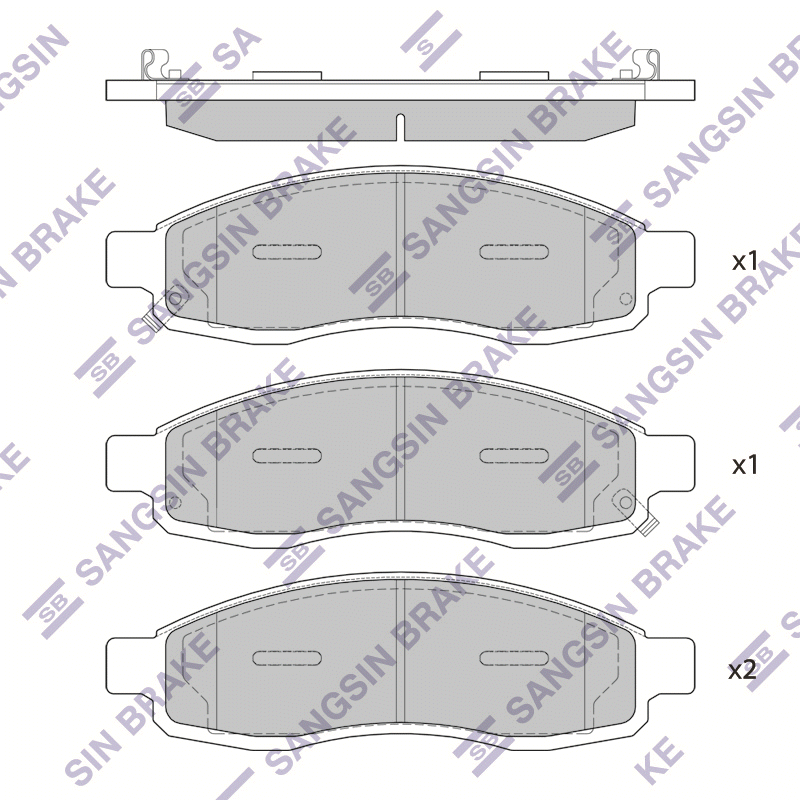 Передние тормозные колодки Sangsin SP1455