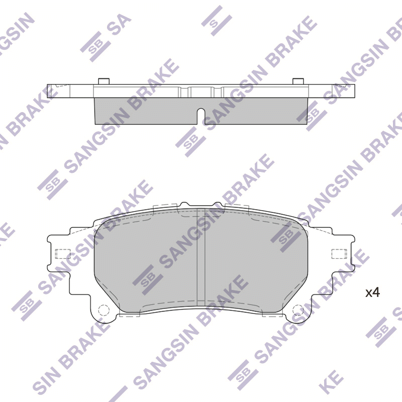 Задние тормозные колодки Sangsin SP1458