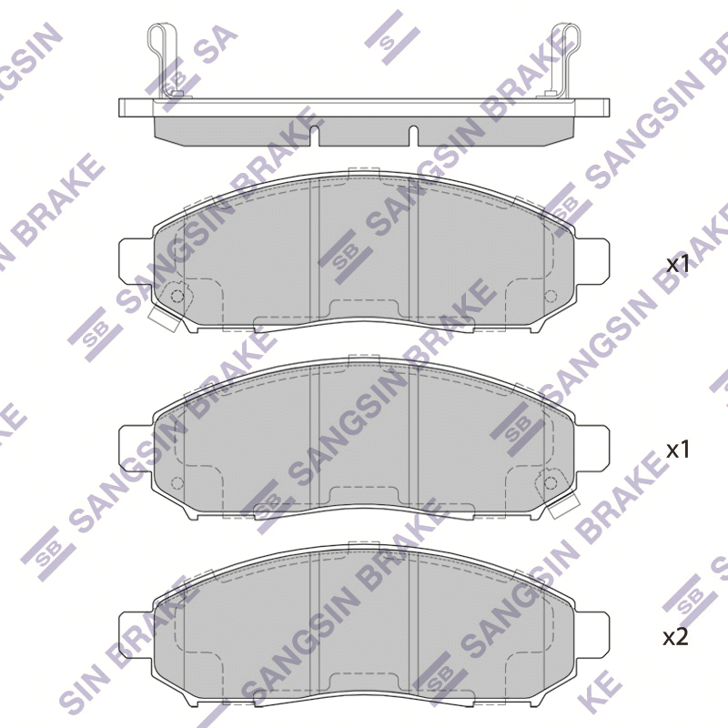 Передние тормозные колодки Sangsin SP1460A