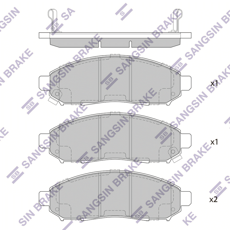 Передние тормозные колодки Sangsin SP1460B