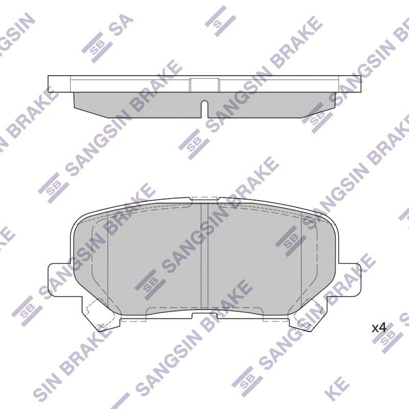 Задние тормозные колодки Sangsin SP1461
