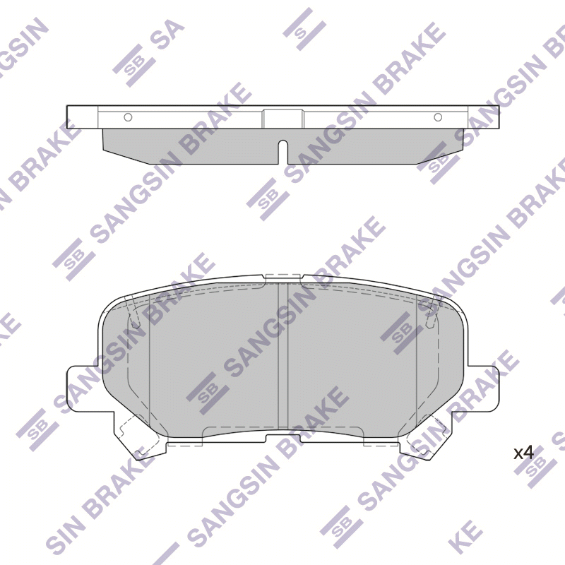 Задние тормозные колодки Sangsin SP1461A
