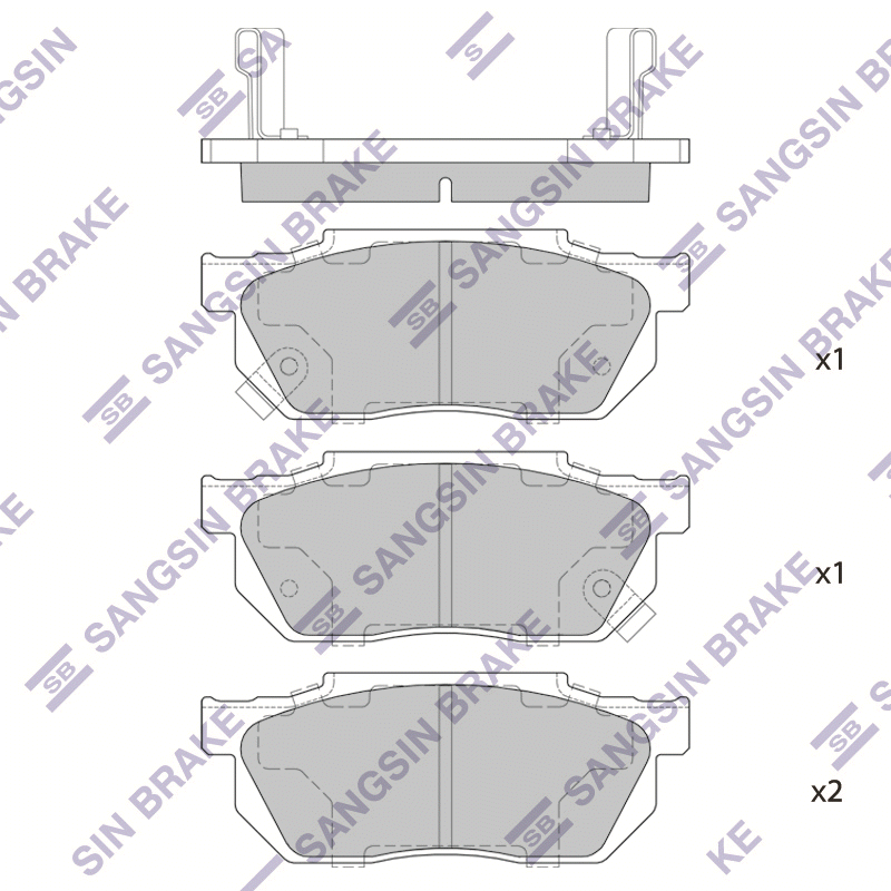Передние тормозные колодки Sangsin SP1462