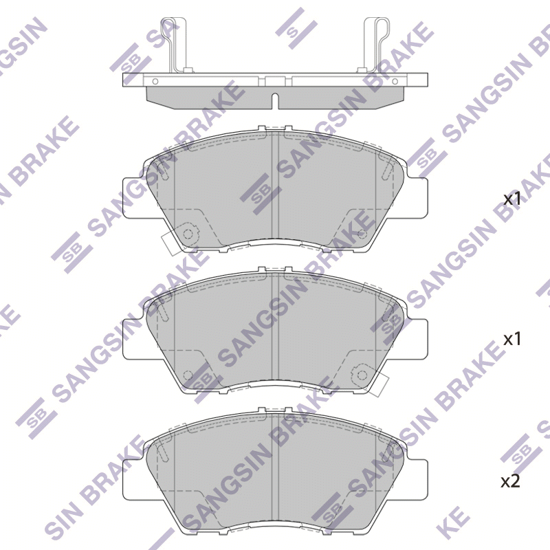 Передние тормозные колодки Sangsin SP1463