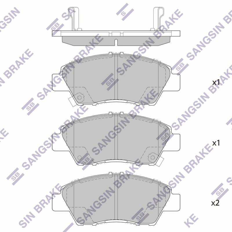 Передние тормозные колодки Sangsin SP1463A