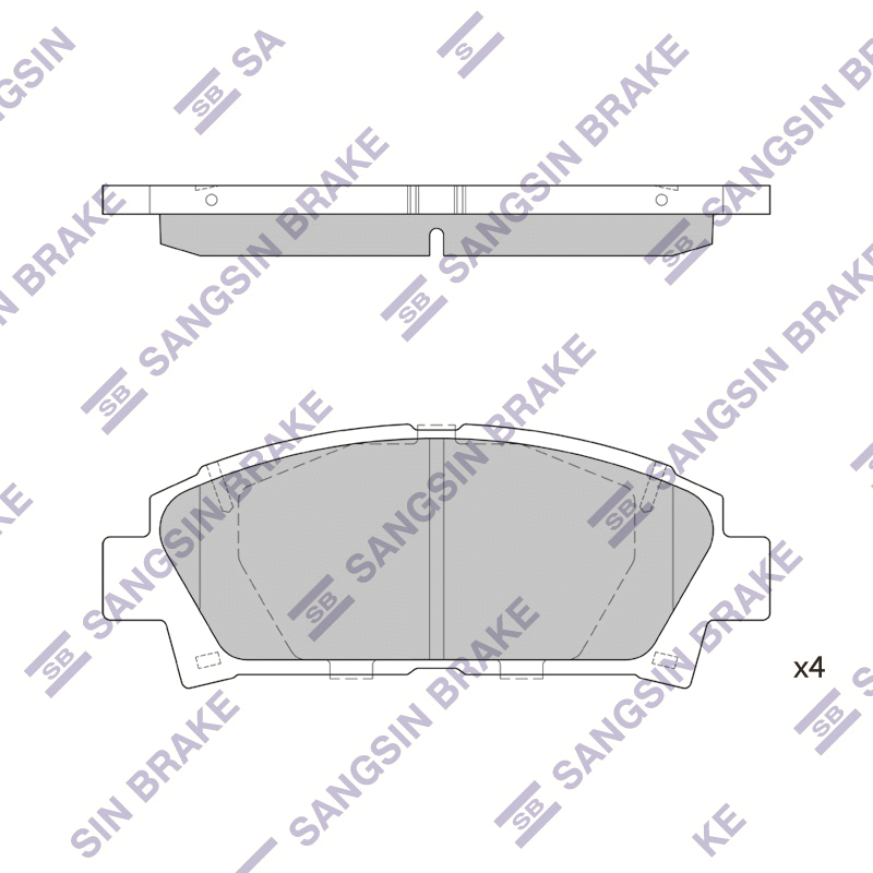 Передние тормозные колодки Sangsin SP1466