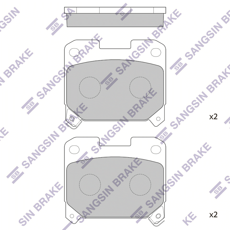 Задние тормозные колодки Sangsin SP1468