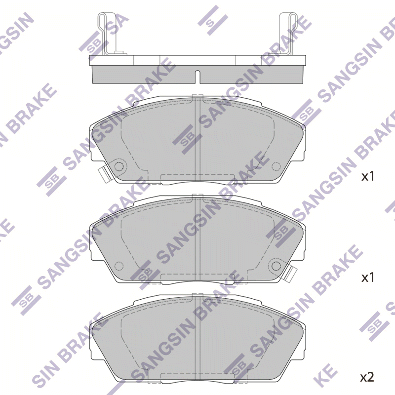 Передние тормозные колодки Sangsin SP1473