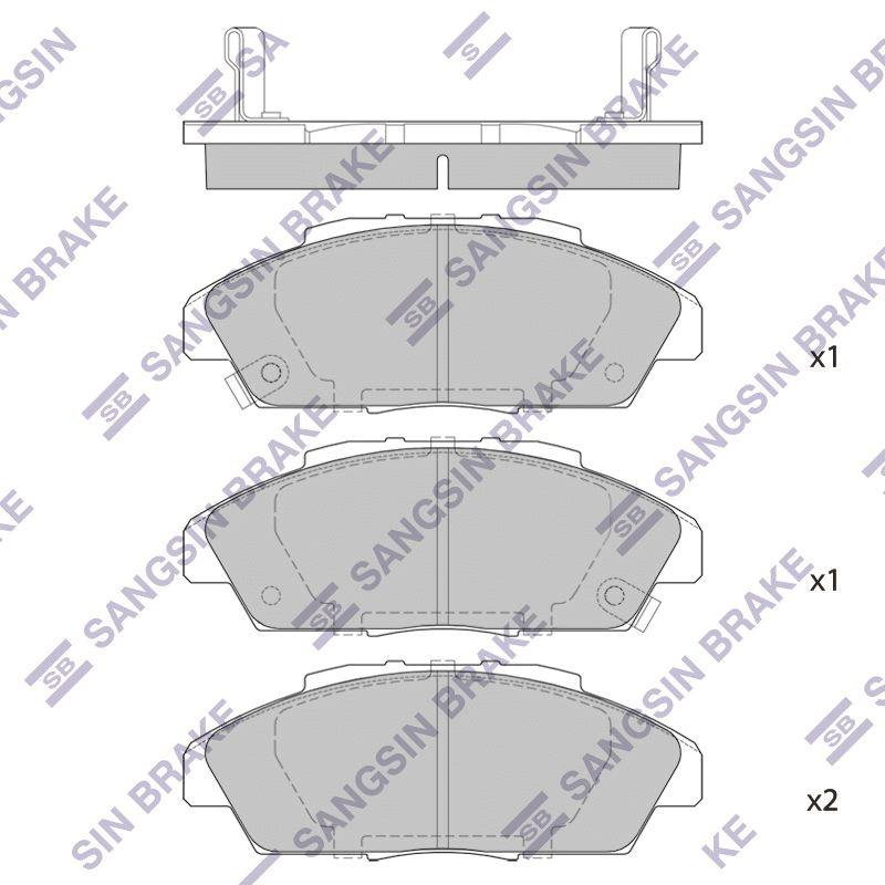 Передние тормозные колодки Sangsin SP1474
