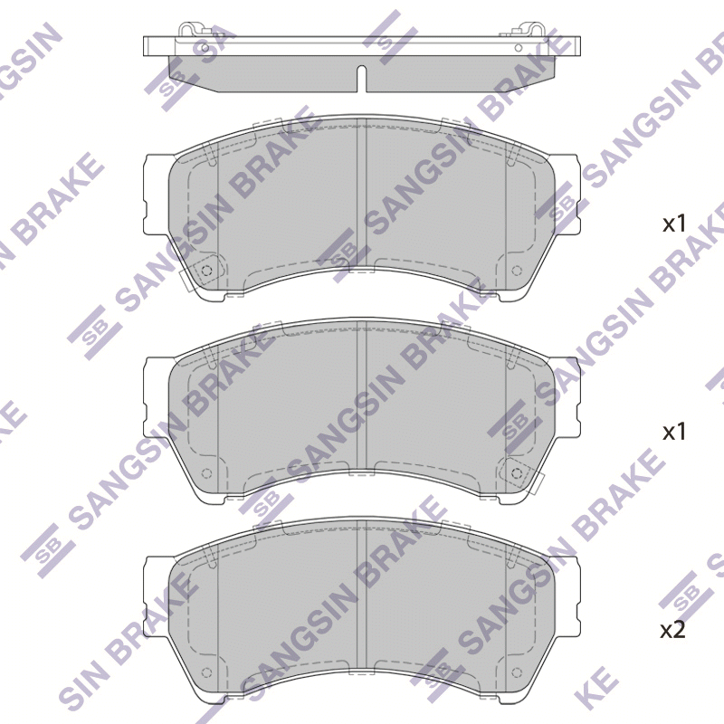 Передние тормозные колодки Sangsin SP1475