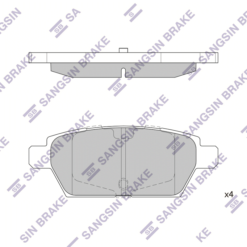 Задние тормозные колодки Sangsin SP1476