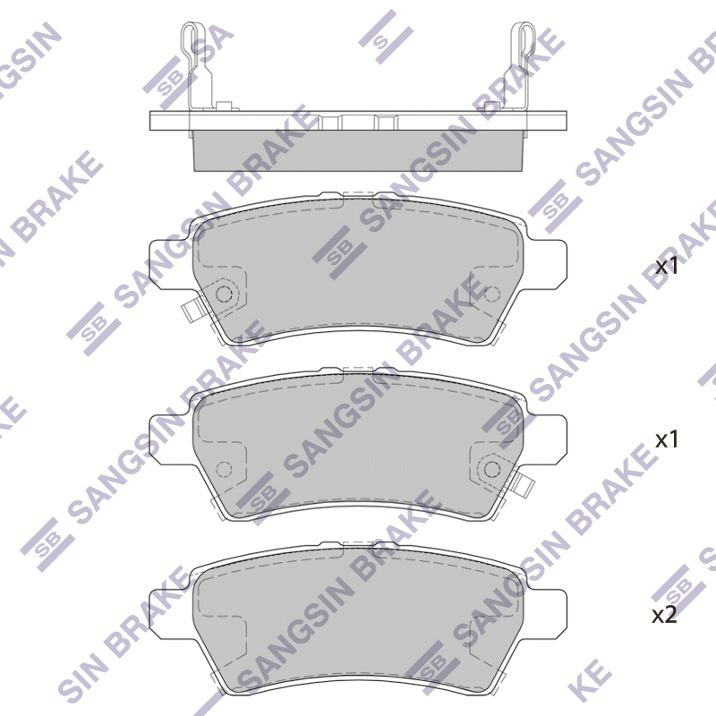 Задние тормозные колодки Sangsin SP1477