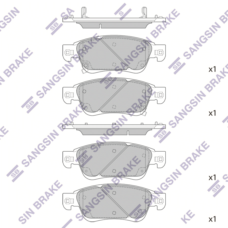 Передние тормозные колодки Sangsin SP1478