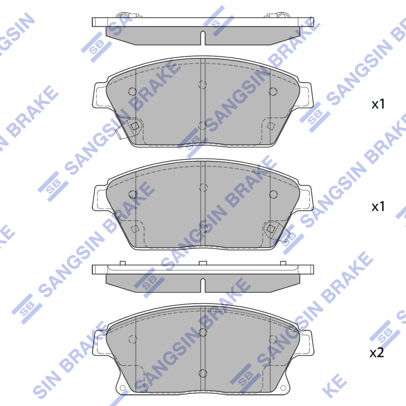 Передние тормозные колодки Sangsin SP1480