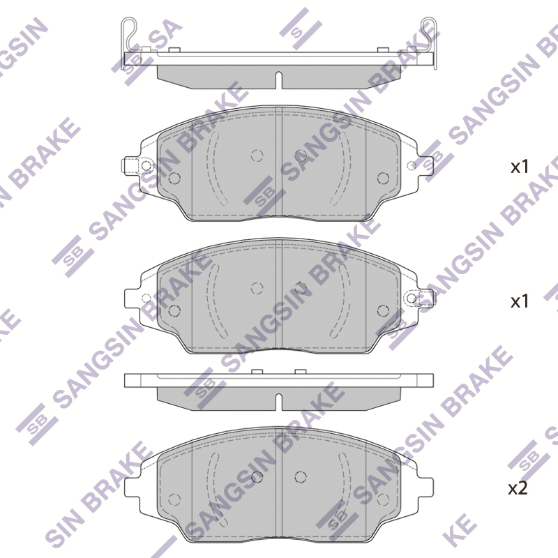 Передние тормозные колодки Sangsin SP1481