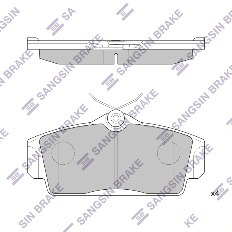 Передние тормозные колодки Sangsin SP1482