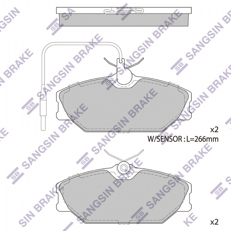 Передние тормозные колодки Sangsin SP1483