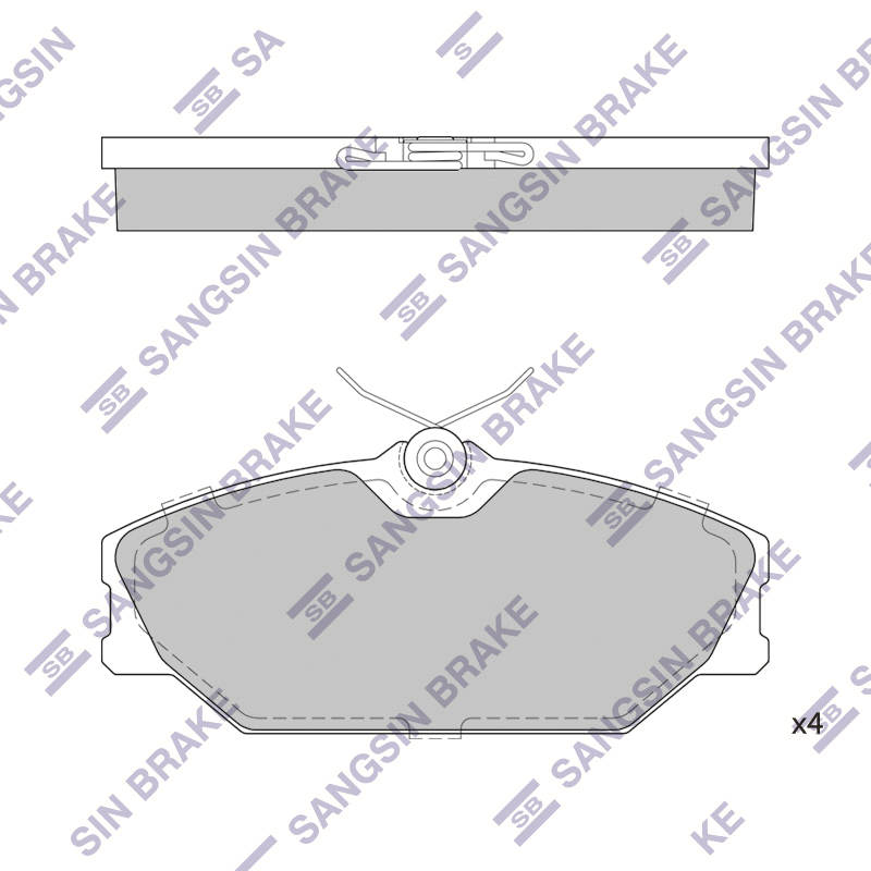 Передние тормозные колодки Sangsin SP1483A