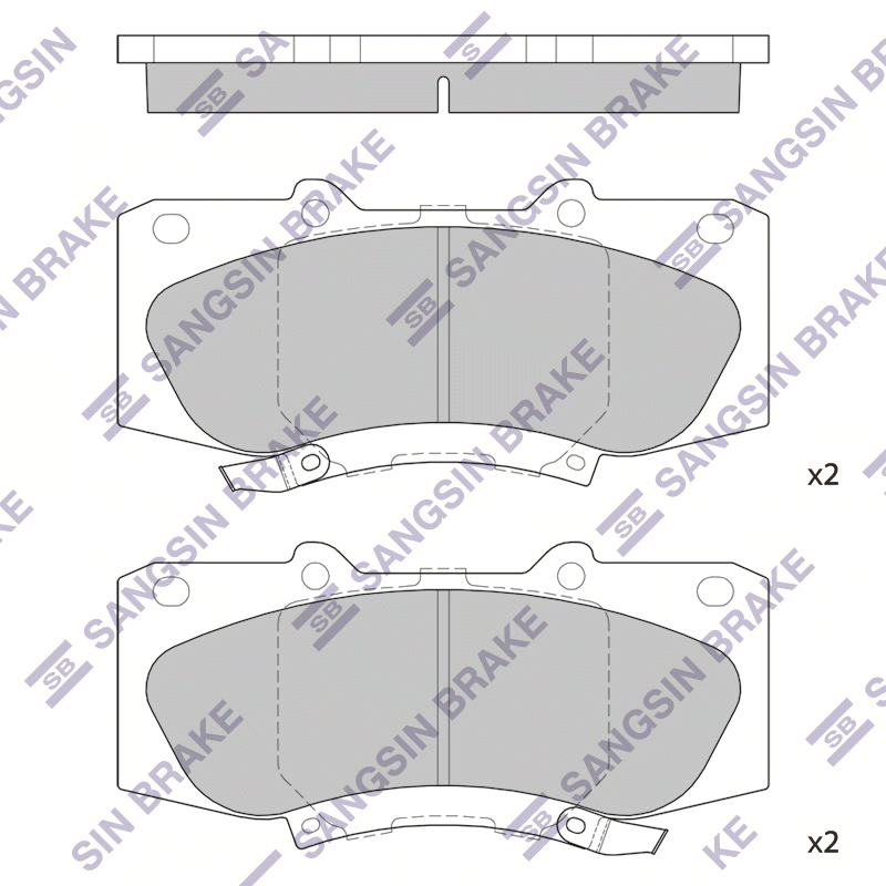 Передние тормозные колодки Sangsin SP1484