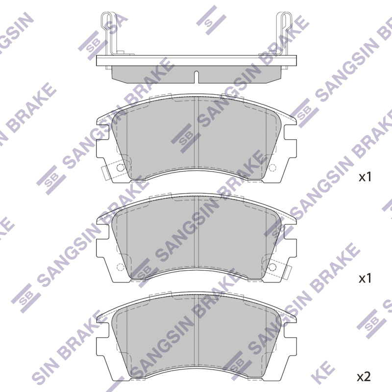Передние тормозные колодки Sangsin SP1488