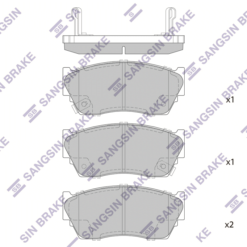 Задние тормозные колодки Sangsin SP1489