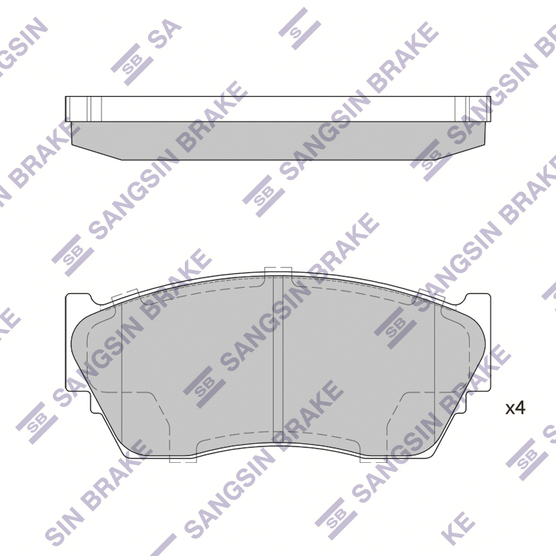 Задние тормозные колодки Sangsin SP1489A