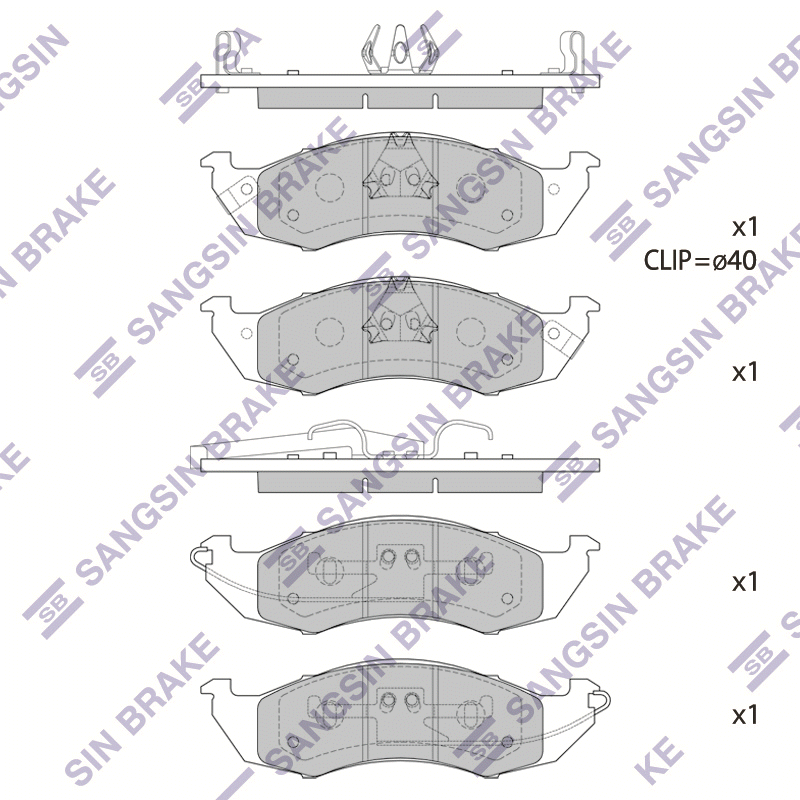 Передние тормозные колодки Sangsin SP1491