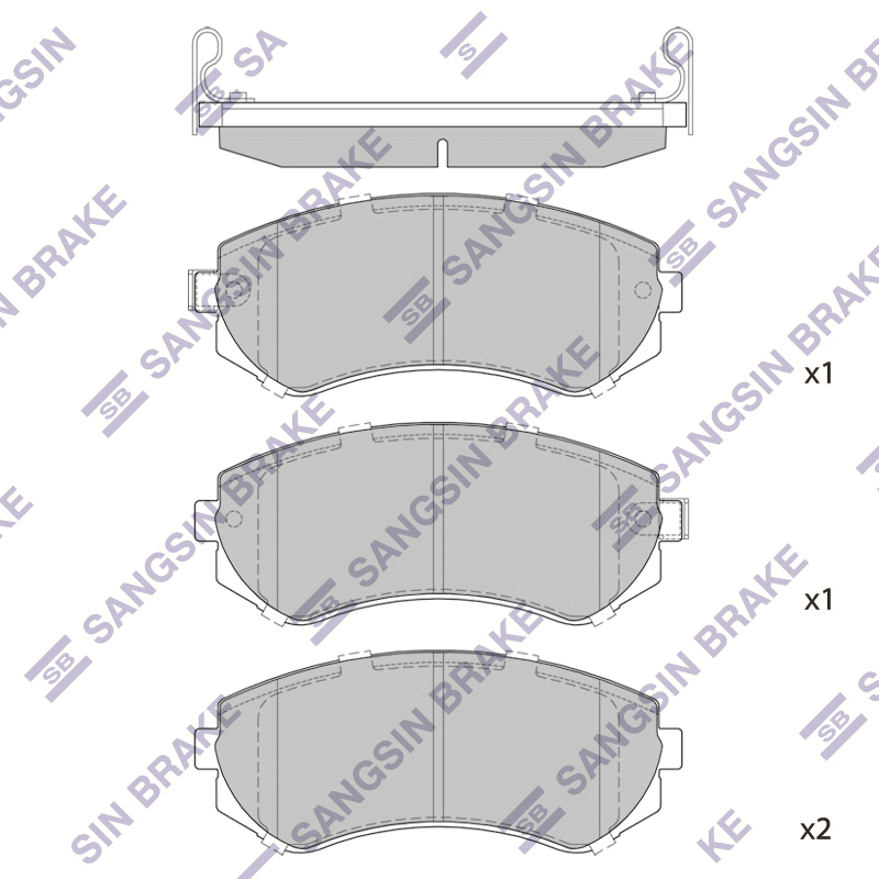 Задние тормозные колодки Sangsin SP1492
