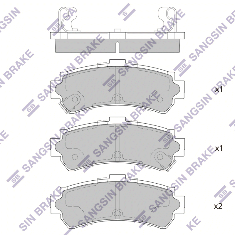 Задние тормозные колодки Sangsin SP1493