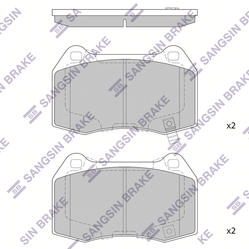 Передние тормозные колодки Sangsin SP1494