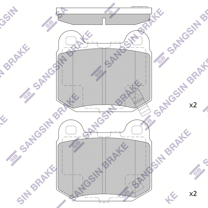 Задние тормозные колодки Sangsin SP1495