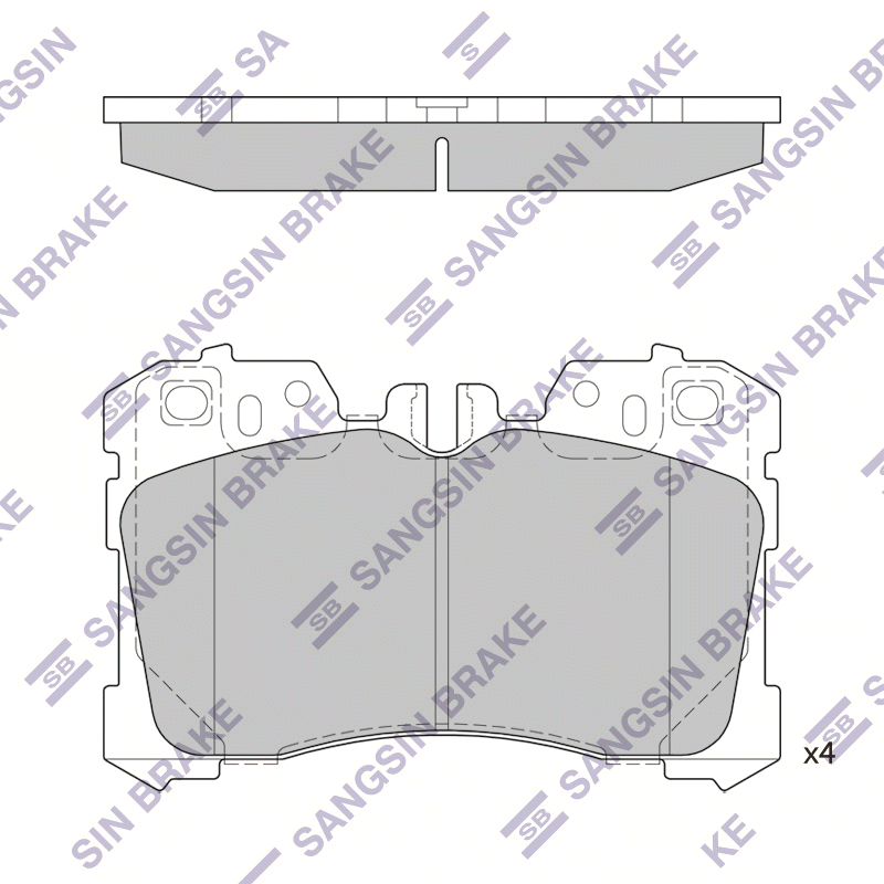 Передние тормозные колодки Sangsin SP1496