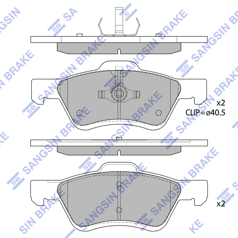 Передние тормозные колодки Sangsin SP1497C