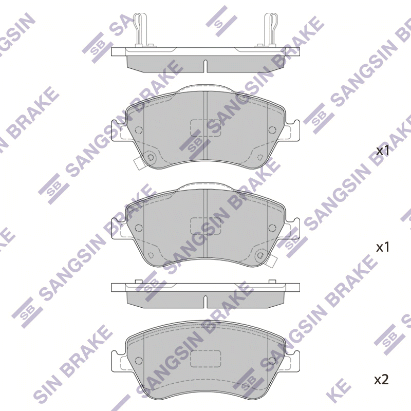 Передние тормозные колодки Sangsin SP1500