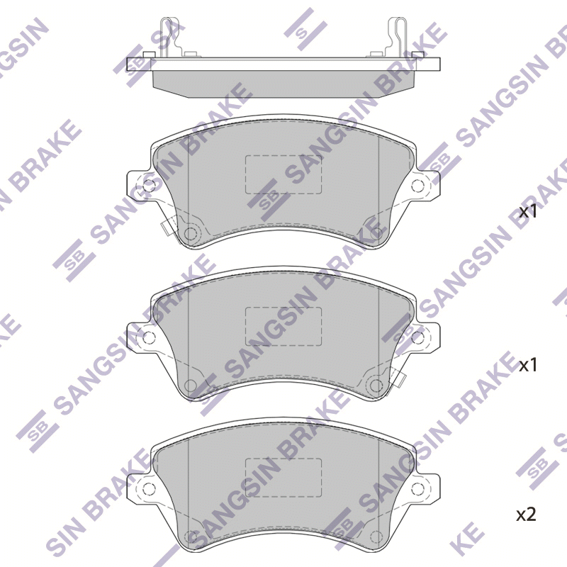 Передние тормозные колодки Sangsin SP1502